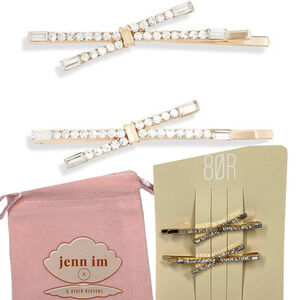 Nordstrom Gold Crystal Hairpins Hair Clips 2-pack